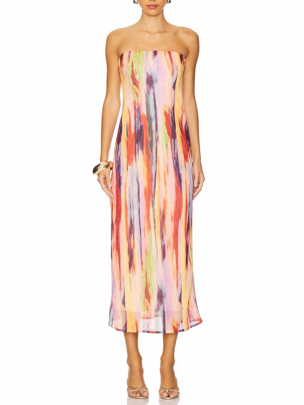 Strapless Multicolor St Bart’s Dress